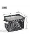 2 Pack Small Foldable Storage Basket Canvas Fabric Waterproof Organizer Collapsible and Convenient for Nursery Babies Room with Handle White+Black