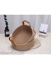 2pack Cotton Rope Baskets 10" x 3" Small Woven Rope Tray Baskets for Home Decor Storage Organizer Desk Basket Bowl for Fruits Sewing Accessories Craft Items Keys,Toys Jute
