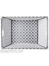 DII Collapsible Polyester Trapezoid Storage Basket Home Organizational Solution for Office Bedroom Closet & Toys X-Large 22x15x13" Gray Lattice