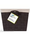 Honey-Can-Do STO-02985 Nested Woven Tote with Liner Esspresso Brown Small