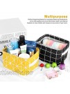 Leaf&cici-Mini Storage Box（Pack of 6） Collapsible Canvas Storage Basket Square Mini Basket for Storing Cosmetics Baby Toys Keys Books Office Supplies etc.