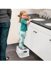 Dreambaby Toddler & Me Step Stool Potty Seat Training Aid with Anti-Slip Sure-Grip Steps Holds Up to 320lbs for Kids & Adults Grey Model L6062
