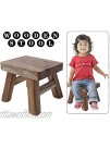EKDJKK Wooden Step Stool Foot Stool for Toddler Potty Training for Nursery Kitchen Toilet Durable Solid Wood Small Squre Step Stool for Kids Dark Coffee