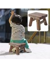 EKDJKK Wooden Step Stool Foot Stool for Toddler Potty Training for Nursery Kitchen Toilet Durable Solid Wood Small Squre Step Stool for Kids Dark Coffee
