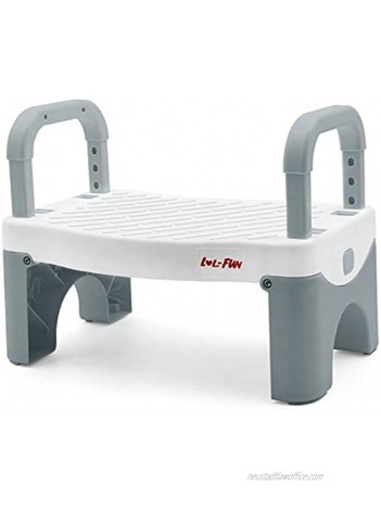 LOL-FUN Folding Step Stool for Kids Step Stool for Toddler Bathroom Sink Child Step Stool for Boys and Girls -Grey