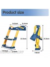 Potty Training Toilet Seat with Ladder Adjustable Foldable Toilet Training Potty Seat Chair with Handles for Toddler Safe Non-Slip Step Comfortable Cushion Potty for Kids Blue-Yellow