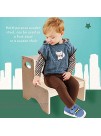 Wooden Log Toddler Step Stool for Kids Adults Footstool Slip Resistant Proof with Portable Handle Washroom Toilets Lavatory Kitchen Washing Hands Fetching Reach High Potty Training