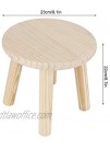 Wooden Stool Natural Pine Wood Safety Stable Toddler Stool Chair Strong Load‑Bearing Rounded Corners Smooth Child Step Stool for Living Room Bathroom Bedroom Garden BalconyRound Wood Color