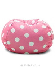 Big Joe  Candy Pink Polka Dot Classic Bean Bag Chair White