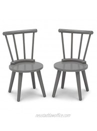 Delta Children Homestead 2-Piece Chair Set- Ideal for Arts & Crafts Snack Time Homeschooling Homework & More Grey