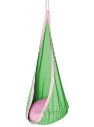 Indoor Outdoor Green HugglePod Hanging Cocoon Chair Hammock Nest Thick Removable Cushion 55"L x 28"W 175 LBS Max Weight