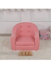 Single Upholstered Kids Sofa Chair Linen Fabric Toddler Armchair with Wooden Frame & Legs Ideal Children Seat for Children GiftPink