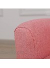 Single Upholstered Kids Sofa Chair Linen Fabric Toddler Armchair with Wooden Frame & Legs Ideal Children Seat for Children GiftPink