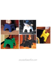 B&R Plastics 101-6AS-ASST E-Z Foldz Folding Step Stool 9" Assorted Colors 6-Pack