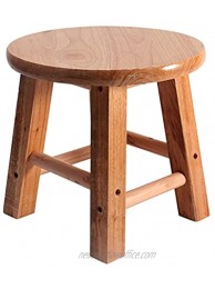 BWWNBY Wooden Step Stool Small Round Stool for Kids Adult Plant Stand Simple Wood Stool Display Holder 9.8x9.4inch Home Decor for Living Room Bathroom Bedroom GardenWood