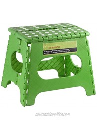 Greenco Super Strong Foldable Step Stool for Adults and Kids 11 inches in Height Holds up to 300 Lb