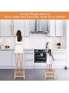 LIUGENG Folding Wooden Step Stool 8.8 Inch Non-Slip Wood Step Stool for Adults & Childs Kids Step Stool Wood Stepping Stool for Kitchen Living Room Bedroom Rest Foot Patented Product-1 Pack