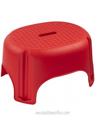 YBM HOME Single Step Stool for Kids and Adults Supports 200-Pound Load Capacity for Children to Reach The Sink and Areas That are a bit Too High Perfect for Bathroom and Kitchen 39-1232 Red
