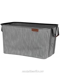 CleverMade Collapsible Fabric Laundry Basket LUXE Foldable Pop Up Storage Organizer Space Saving Hamper with Carry Handles Grey One Size