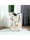 OREZI Cute Fox Animals Laudry Basket,Waterproof and Foldable Laundry Hamper for Storage Dirty Clothes Toys in Bedroom Bathroom Dorm Room