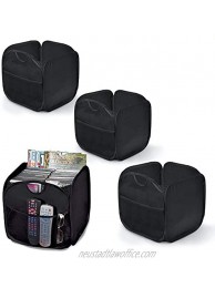 Smart Design Pop Up Organizer Cube Polyester for Toddlers Baby Clothes Plushies & Toys Home Organization 10.5 x 11 Inch Black Set of 4