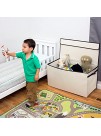 | Bigger Sturdier Toy Chest | Collapsible with Flip-Top Lid Large Ivory 600 Denier | Extra Tough