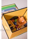 Clever Creations Collapsible Toy Storage Organizer and Play Mat for Kids Perfect Toy Chest for Organizing Books Toys Games and More Construction Site Theme