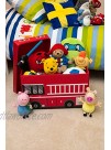 Clever Creations Kids Collapsible Storage Organizer and Ottoman Perfect Vehicle Themed Toy Chest for Storing Books Shoes Games and More Fire Truck