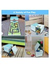 Eggsnow Kids Toy Car Storage Box with Playmat for Kids Playing Toy Cars and Organizing Toy Cars（Cars Not Included）