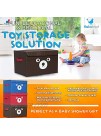 Katabird Toy Storage Chest Box for Kids and Babies – Collapsible Organizer Bin for Boys & Girls with Flip Lid – Gift Baskets for Small Toys Stuffed Animal Toy Boxes to Keep Playroom & Nursery Happy