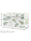 Sweet Jojo Designs Floral Leaf Girl Small Fabric Toy Bin Storage Box Chest for Baby Nursery or Kids Room Green and White Boho Watercolor Botanical Woodland Tropical Garden