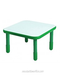Angeles Baseline 30" Square Table Homeschool Playroom Toddler Furniture Kids Activity Table for Daycare Classroom Learning 12" Legs Green