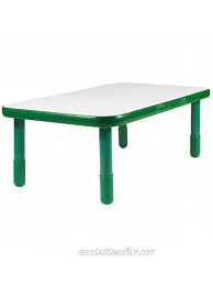 "Angeles Baseline 48""x30"" Rect. Table Homeschool Playroom Toddler Furniture Kids Activity Table for Daycare Classroom Learning 18"" Legs Green" AB745RPG18