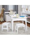 Melissa & Doug Wooden Square Table – Kids Furniture for Playroom White