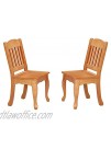 Teamson Kids Windsor Round Table & Set of 2 Chairs Honey