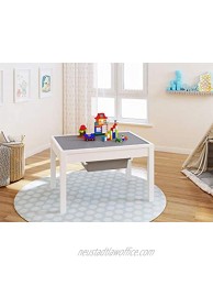 UTEX 2-in-1 Kid Activity Table with Storage for Older Kids Large Play Table for Kids,Boys,Girls White