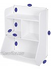 UTEX Toy Storage Organizer 40" Kids Toy Storage Cubby with Bins,Toy Boxes and Storage for Playroom,Bedroom,Nursery School,White