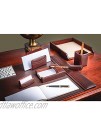 Dacasso Classic Leather Desk Set 7pcs Chocolate Brown