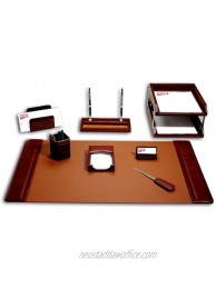 Dacasso Leather Desk Set 10-Piece Mocha D3020