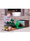 Dinosaur Toy Storage Organizer by Clever Creations | Toy Box Folding Storage and Play Mat for Kids Bedroom | Perfect Size Toy Chest for Organizing Books Toys | Collapsible for Creative Play