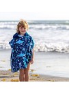 Baba & Bear Hooded Towel for Kids Swimsuit Cover Up for Beach Pool Bath Shark