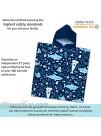 Baba & Bear Hooded Towel for Kids Swimsuit Cover Up for Beach Pool Bath Shark