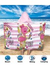 Beach Towels for Kids,Flamingo Fits 3-10 Years Lightweight Hooded Poncho Towel for Boys Girls Oversize 50"x30" Super Soft Super Absorbent Swim Pool Coverups Bathrobe
