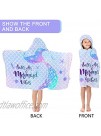 Bonsai Tree Mermaid Kids Hooded Beach Towel Mermaid Tail Microfiber Hooded Poncho Towel for Toddler Girls 30”x50” Mermaid Scales Pink Soft Absorbent Bath Towels Bathrobe with Hood for Swin Pool
