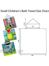 Children's Hooded Bath Towel Sun with Glasses 24"×24" Hooded Bath Towel is Soft Comfortable and Has Strong and Can be Used for Swimming and Bathing at The Beach