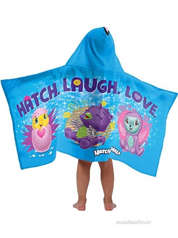 Hatchimals Hatch Laugh Love Super Soft & Absorbent Kids Hooded Bath Pool Beach Towel Fade Resistant Cotton Terry Towel 22.5" Inch x 51" Inch Official Hatchimals Product