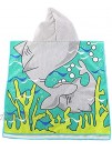 Ipletix Kids Hooded Beach Bath Towel for Age 2-7 Years Swim Pool Coverup Poncho Cape Multi-use for Bath Shower Pool Swim 24" x 48" Shark A