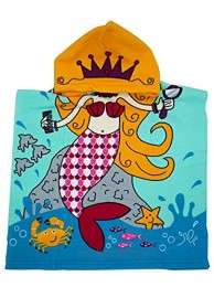 Kids' Bath Towels Hooded Poncho Bath Beach Pool Towel for 1-6 Years Toddler Baby Mermaid