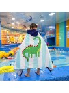 Kids Hooded Beach Towel Child Dinosaur Bath Towels with Hood for Boys Girls Toddler Swim Pool Towel