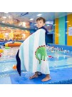 Kids Hooded Beach Towel Child Dinosaur Bath Towels with Hood for Boys Girls Toddler Swim Pool Towel